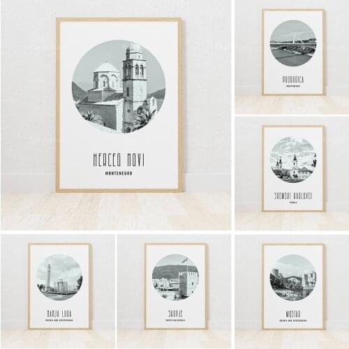 Perast, Ostrog Church, Montenegro, Belgrade, Serbia, Balkans | Multiple urban wall artists’ houses, printed images, interior des