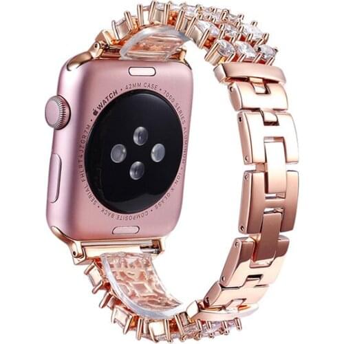 Luxury Bling Diamond Full Zircon Wrist Band Strap for Apple Watch Series 6 5 4 3 2 1 SE iwatch 38mm/40mm/42mm/44mm