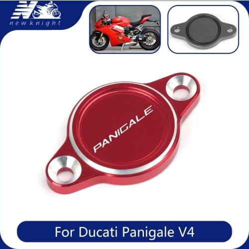 With Logo 3 Colors For Ducati Panigale V4 Motorcycle CNC Aluminum Engine Case Oil Filter Cover Cap Slider Accessories