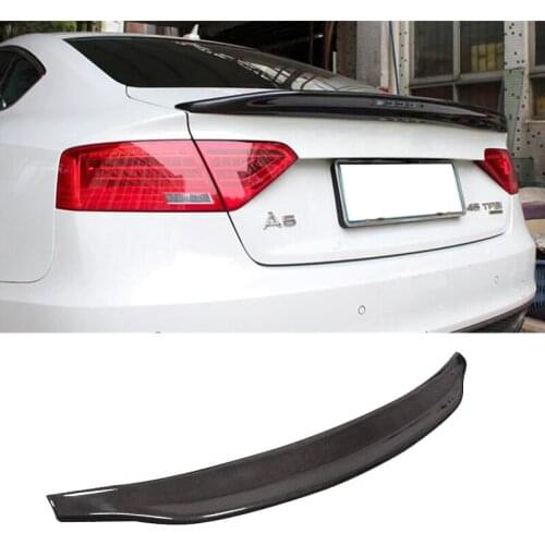 Car Trunk Spoiler Carbon Fiber FRP Auto Rear Trunk Wing Type HK Refit Accessories Spoiler For Audi A5 S5 2008-2016