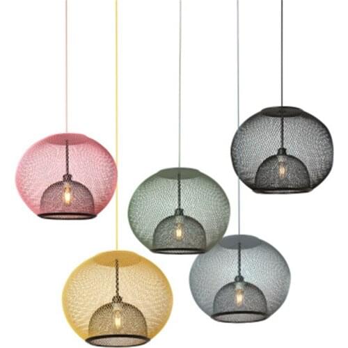 Nordic Style Wire Mesh Light Birdcage Dining Room Lamp Creative Bar Table Lamp Hotel Bedroom Light Free Shipping