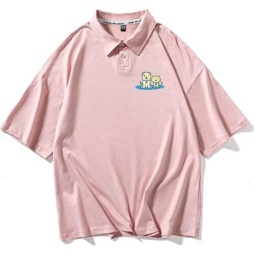 Women Outfit Shirts for Women Fashion Summer Top Polo Women Short Sleeve Top Female 2021 Animal Puppy Print Korean Fashion