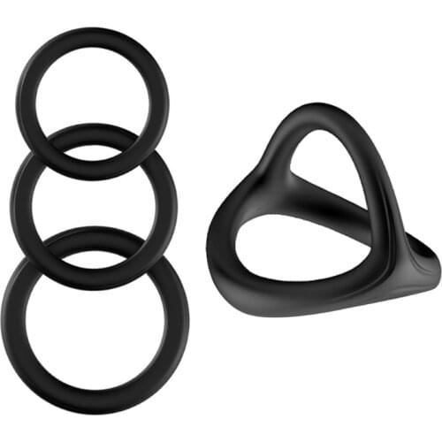 1 Set Silicone Penisrings Cockrings Male Penile Stretcher Stronger Man Delayed Ejaculation Erection Enhancing Rings