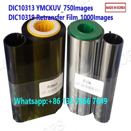 10setsCompatible EDIsecure Ribbon DIC10313 YMCKUv 750 Prints and Retransfer T-film for XID8300 XID580ie XID590ie XID9300 XID9330