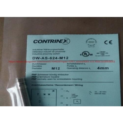 100% NEW DW-AS-624-M12 proximity switch M12 plug-in DC PNP normally closed sensor