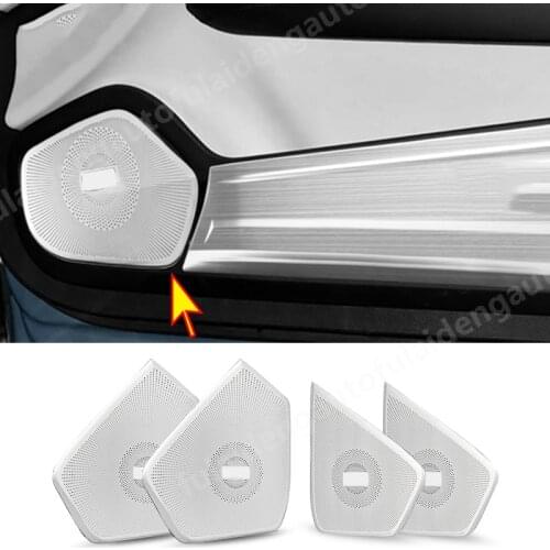 4pcs For Cadillac XT5 2016~2020 Stainless Steel Smoke Type Door Speaker protection Cover Trim Car Styling Accessories