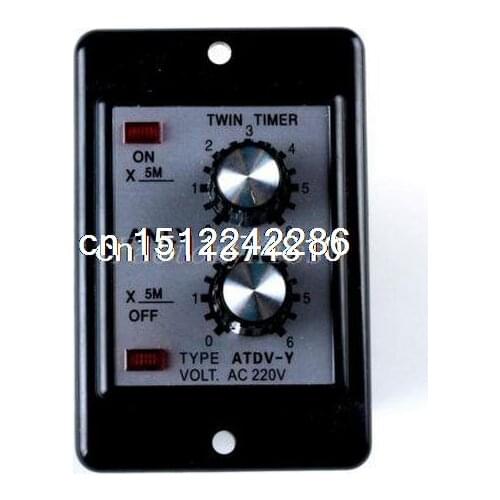 AC220V Repeat Cycle On/Off Delay Panel Relay 0-30 Min Timer Installed ATDV-Y FKS