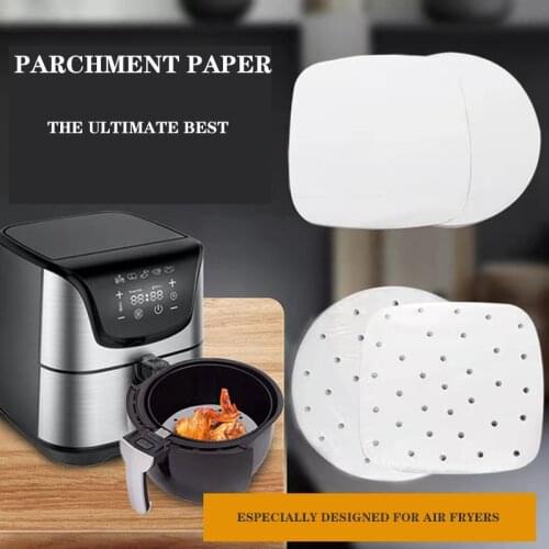 Air Fryer Pad Parchment Paper Square Baking Accessories Round Oven Oil Absorption Kitchen Airfryer Paper 100pcs/Pack