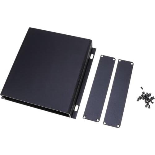 Aluminum Project Enclosure Box Electronic Case For PCB Board DIY - Black