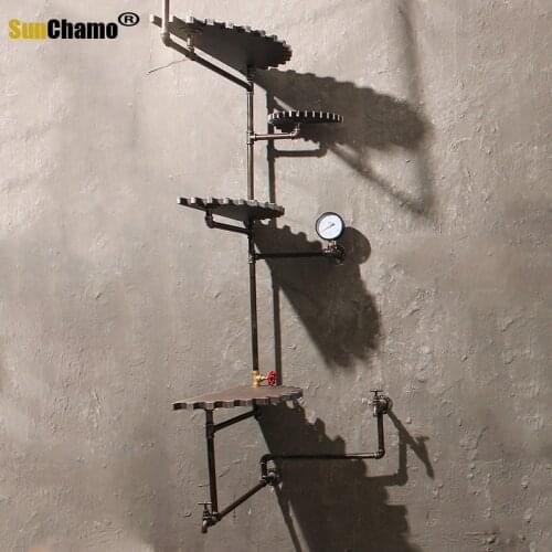 American Retro Industrial Wind Creative Wall Shelf Loft Hose Bar Cafe Wall Decorations Gear Decoration Creative Ornaments Wall