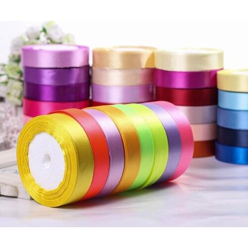 5/8''15mm Satin Ribbon for DIY Bow Craft Decor Wedding Party Decoration Gift Wrapping tape Scrapbooking Supplies (22 meters/lot)