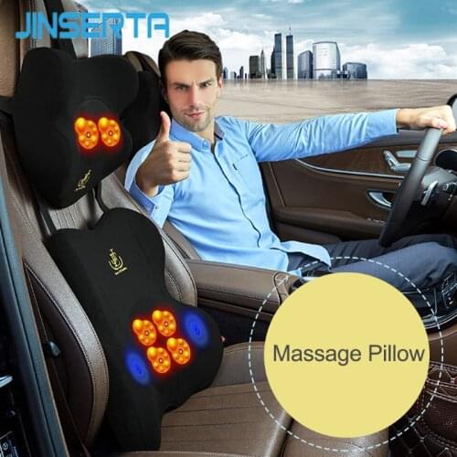 Car massage waist by electric car massage waist cushion waist support car seat back and head pillow set