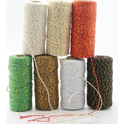 90 Meters*1.5 MM Double Color Cotton Rope Cord String Thread For Handmade Accessories Wedding Party Decoration Gift DIY Wrapping