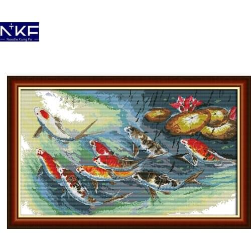 NKF Surplus Year After Year Animal Counted Cross Stitch Pattern 11CT 14CT Cross Stitch Kit Needlework Embroidery for Home Decor