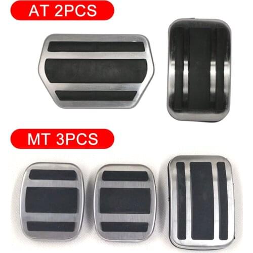 Aluminum alloy Car Accelerator Gas Pedal Brake Pedal Clutch Pedals Cover For Peugeot 3008 5008 2016 2017 2018 For Citroen C5 C6