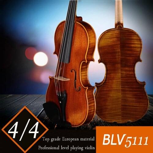 Top European material handmade solo violin 4/4 Larkviolin violino Professional playing violin, violin bow, case, rosin, Tuner