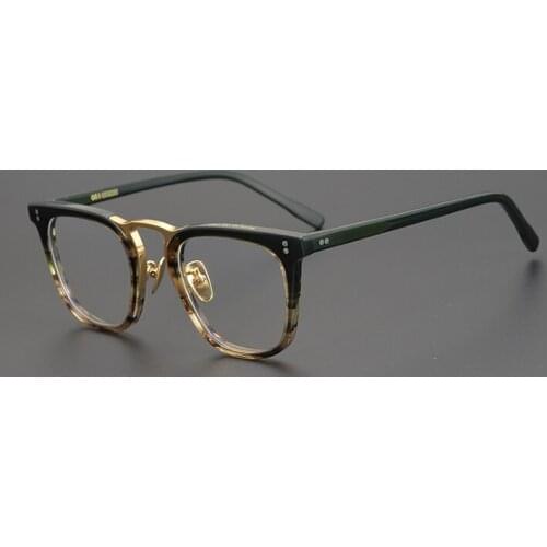 Vintage Japanese Handmade Acetate Glasses Frame Men Optical Eyewear Titanium Nose Bridge Top Quality Myopia Eyeglasses for Women
