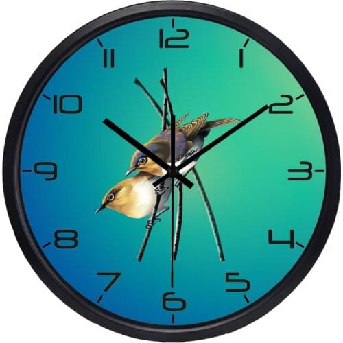 Retro Sparrow Birds Wall Clock Design Wall Clock for Living Room Becautiful Clock