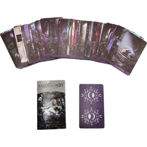 Night Tarot Card Deck Mysterious Purple Witch Divination Fate Tarot Deck Women Girls Cards Party Board Game Table Card Playing