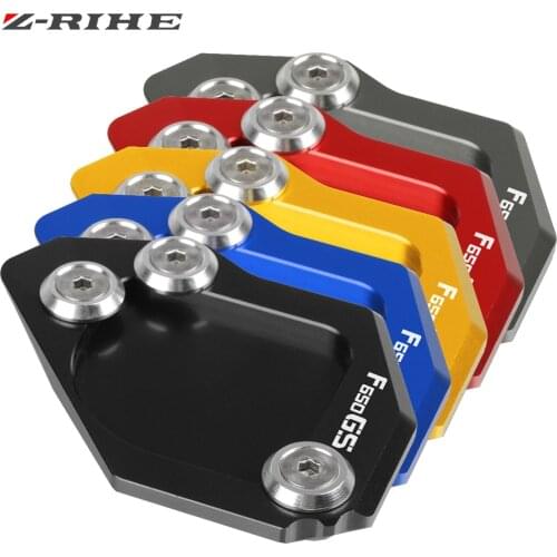 Motorcycle Kickstand Foot Side Stand Extension Pad Support Plate For BMW F650GS F 650GS F 650 GS 2007 2008 2009 2010 2011-2014