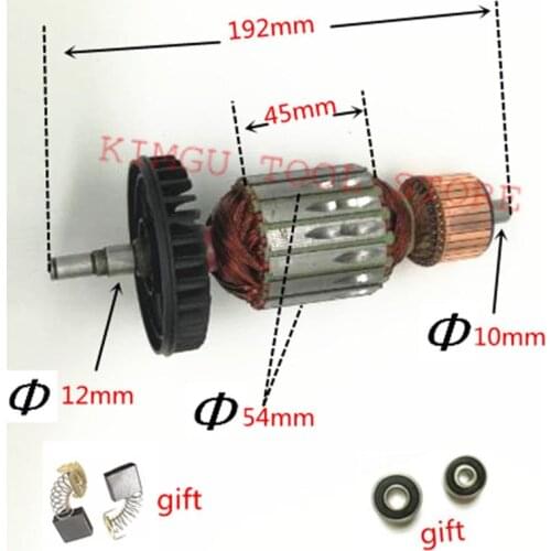 AC220-240V Armature Rotor Carbon Brush for Replacement MAKITA 9067 9067S 9069 9069S 9069X 9067F 9069F Anchor motorAngle Grinder