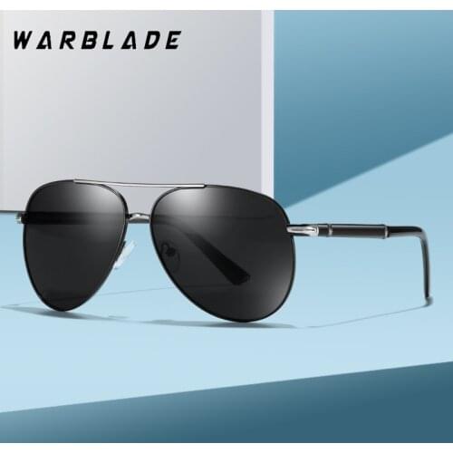 WarBLade Oval Sunglasses Men Polarized Driving Glasses Brand Designer Pilot Mirror Sunglasses Metal Retro Gafas Sol Hombre UV400