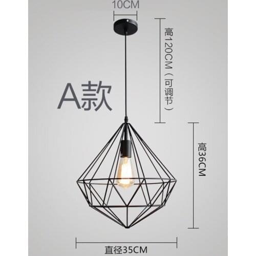 Vintage iron 3 black iron pipe color cord light living room decoration lamparas de techo ventilador de techo