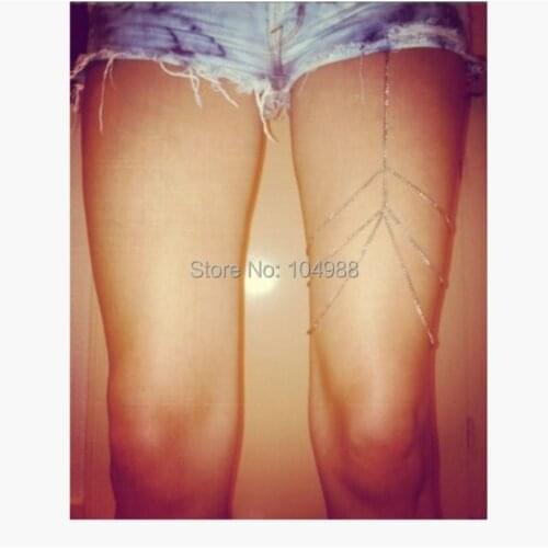 HOT SALE STYLE L63 SIMPLE THREE LAYERS LEG CHAINS BODY JEWELRY GOLD OR SILVER COLOR JEWELRY