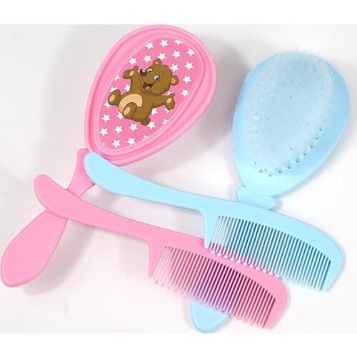 1 Set Random Baby Comb Brush Nursing Supplies Bathing Washing Hair Soft Bristle Round Tip Safe Head Massage Kids Hair Care Gifts