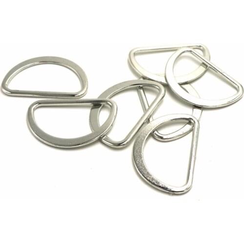 10pcs/lot 1.5 inch 40mm metal flat alloy D Dee Ring adjustable buckles for bag webbing strap FDR-40mm free shipping