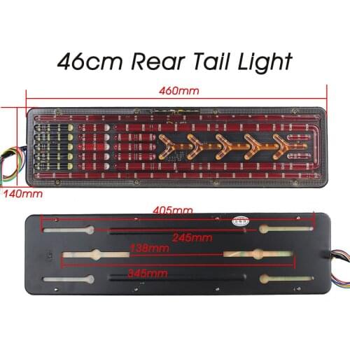 2PCS 24V Dynamic LED Car Truck Lamp Tail Light Turn Signal Rear Brake Lights Reverse Signal Lamp Trailer Lorry Bus Camper Carav