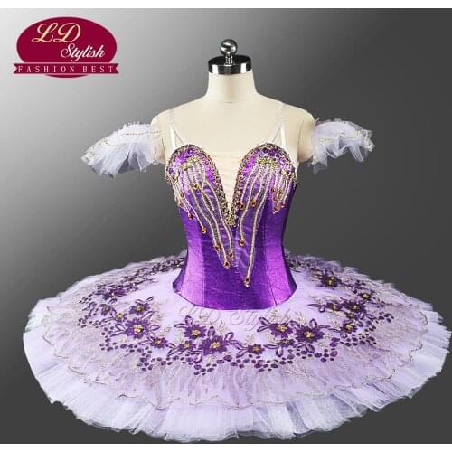 2017 New Arrival Adult Purple Professional Tutu Classical Ballet Tutu Girls Stage Ballerina Costume Dancewear LD0049
