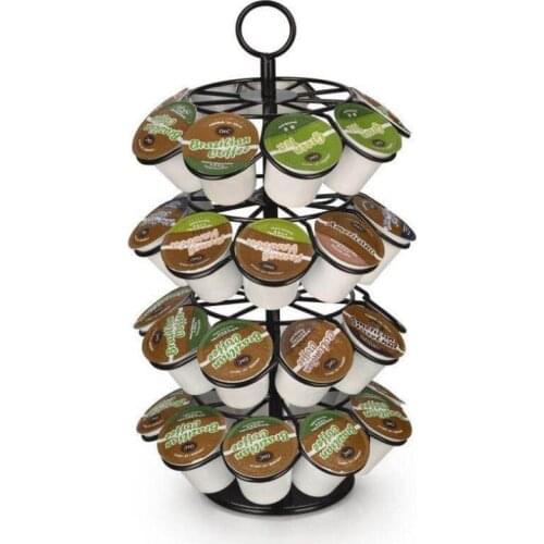 36 Foldable Rotating Capsule Coffee Capsule Tower Large K-cup Display Stand Rack Pod Holder for K-CUP/Dolce Gusto