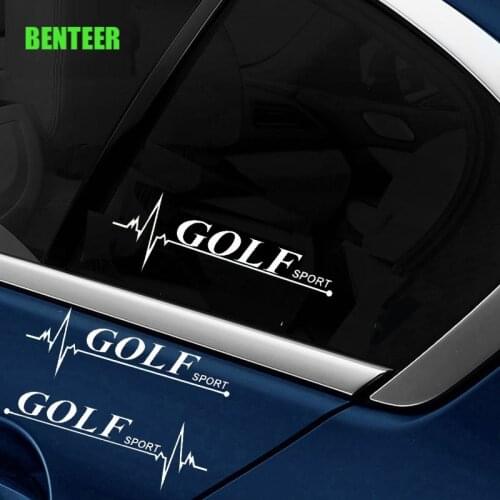 2pcs Car Windows Sticker For VW VK Golf5 Golf6 Golf7 MK6 MK7 MK5 MK4 MK3 MK2 GOLFR TDI GTI