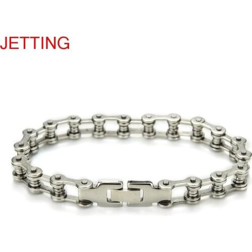 New Punk Biker Bracelet Bike Bicycle Chain Bracelet Bangles Male Motorcycle Link Chain Classic Stainless Steel Bracelet Men 1PC