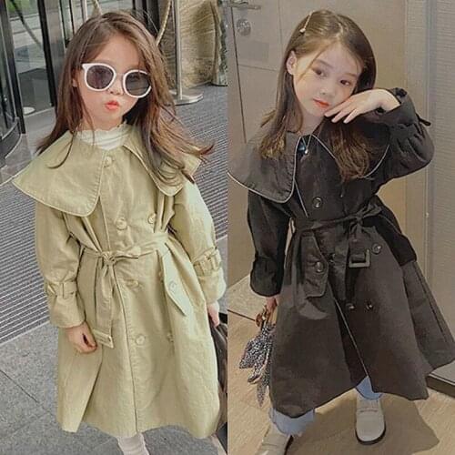 Girls Babys Kids Windbreaker Coat Jacket Outwear 2021 Classic Spring Autumn Overcoat Top Formal Beach Cardigan Childrens Cloth