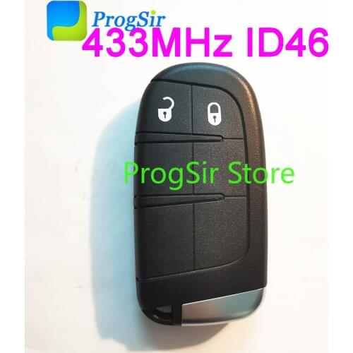 2 Button 434MHz ASK Keyless Go Proximity Remote Control Key For Dodge Journey J-eep Grand CherokeeWith ID46 Chip
