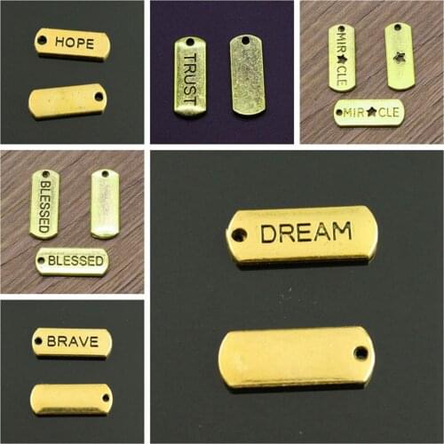Malzahar Believe Tag Charms diy jewelry bracelet charms for jewelry making kit accessories