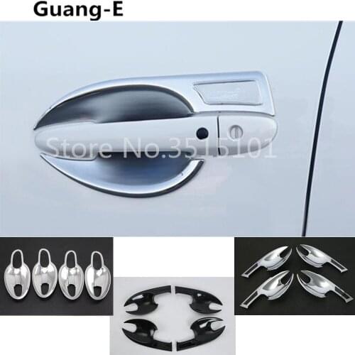 Car Body Cover Detector Trim ABS Chrome/Carbon Fibre External Door Bowl Stick Lamp Frame For Mazda CX-5 2017 2018 2019 2020