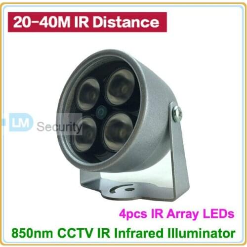 Lihmsek Free Shipping Mini type CCTV 4pcs IR ArrayLED Illuminator Light 850nm CCTV Security Camera IR Infrared Night Vision Lamp