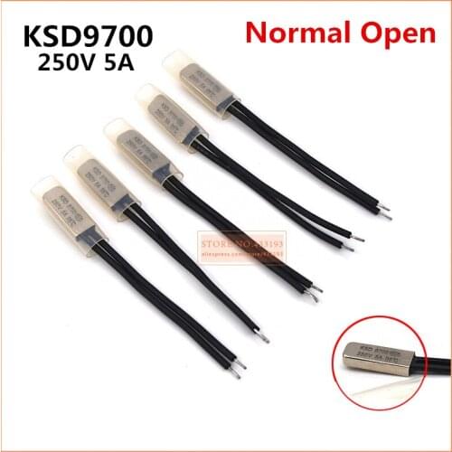 KSD9700 250V 5A 15~155 plsdtic Temperature Switch Normally Closed Closed Thermostat Thermal Protector