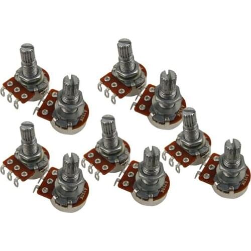 Guitar Small Size Pots Potentiometers For Guitar Bass Parts (Pack Of 10)
