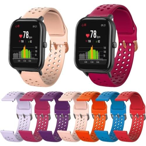 20mm Soft Silicone Watch Strap for Huami Amazfit GTS GTR 42mm Bracelet for Huami Amazfit Bip U Bip S GTS 2 Watch Bands Correa