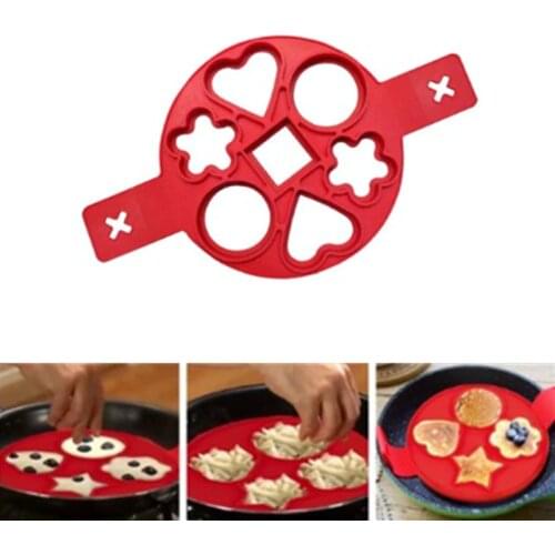 Seven-hole Egg Ring Silicone Mold Kitchen Tools Gadgets Round Heart Star Shape Baking Mold Cookware Pancake Maker Accessories