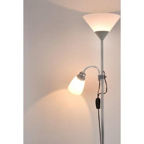 Modern iron painted 2 lights Floor Lamp stand Living Room adjustable Hotel Lighting E27 living room study bedside office lamp