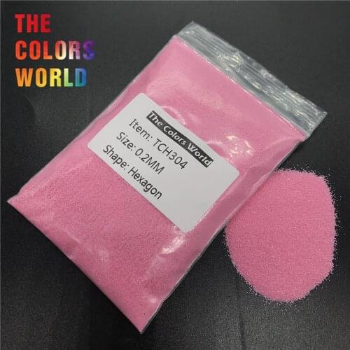 TCH304 Solvent Resistant Matte Rose Pink Color Hexagon Shape Nail Glitter Nail Art Decoration Nail Gel FaceGlitter Eyeshadow DIY