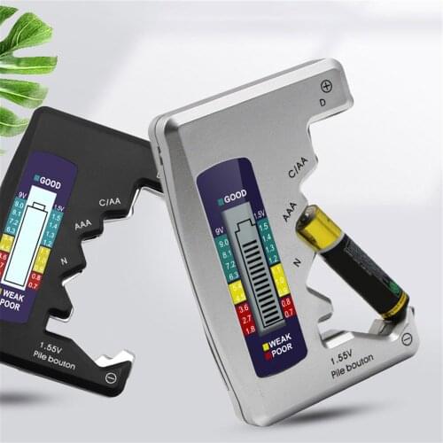 Battery Tester LCD Screen Battery Voltage Measuring Device High Compatibility Test Range Quick Results Compact Features