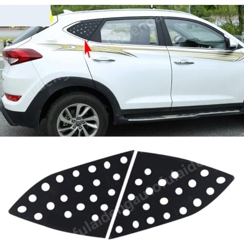 2pcs For Hyundai Tucson 2016-2018 Rear Door Window Triangular Decorator Trim Cover Car Styling Accessories