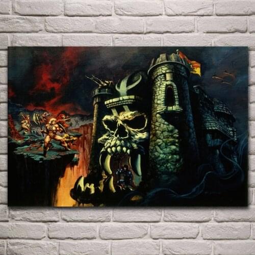 He-Man and the magic demon castle living room home wall art decoration canvas silk fabric poster art print KJ972