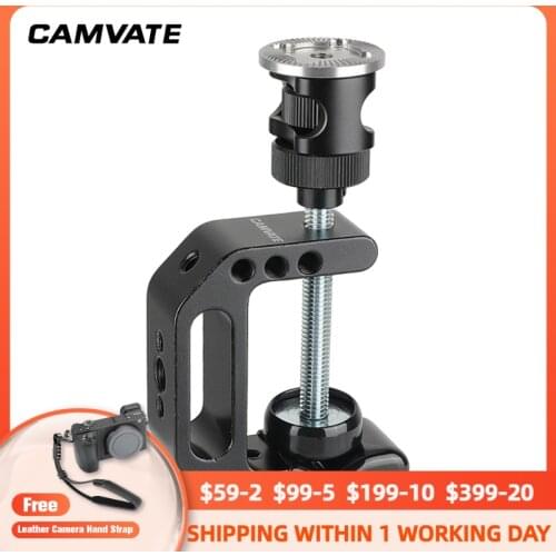 CAMVATE Universal C Clamp/Desktop C Holder/Support With Standard ARRI Rosette M6 Female Mount For SmallHD 700 Series Monitors